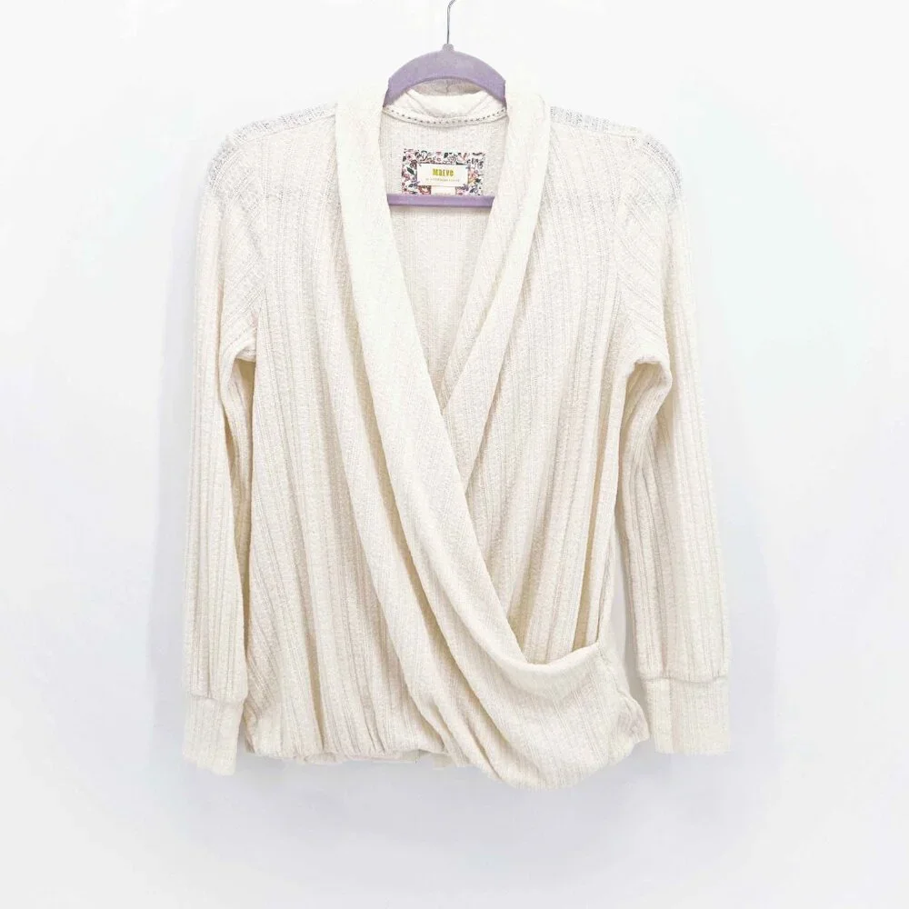 Maeve Rafela Hacci Surplice Top - Picture 2 of 9